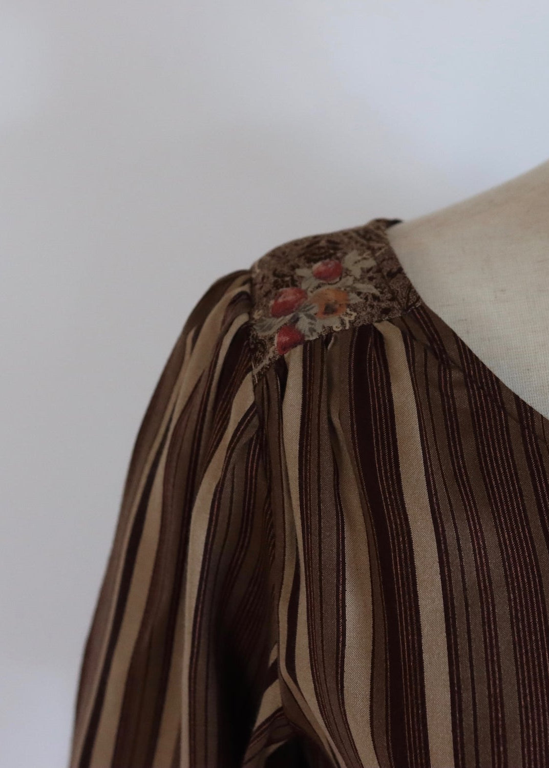 Taramina Brown Stripe Dress  | 1970s