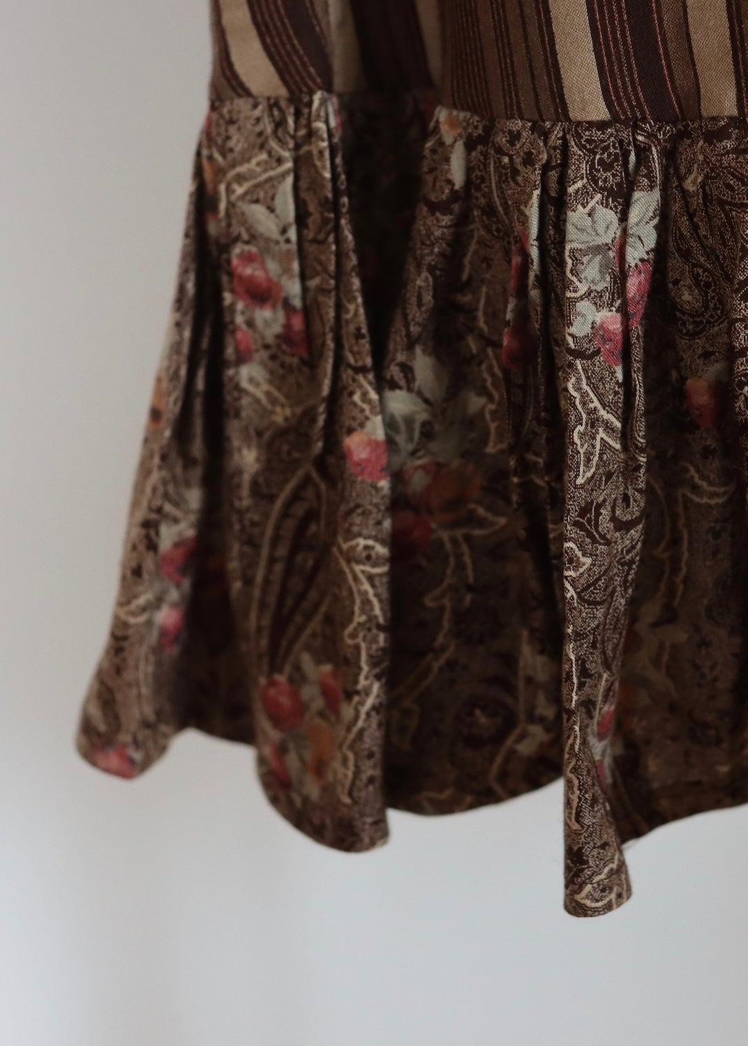 Taramina Brown Stripe Dress  | 1970s