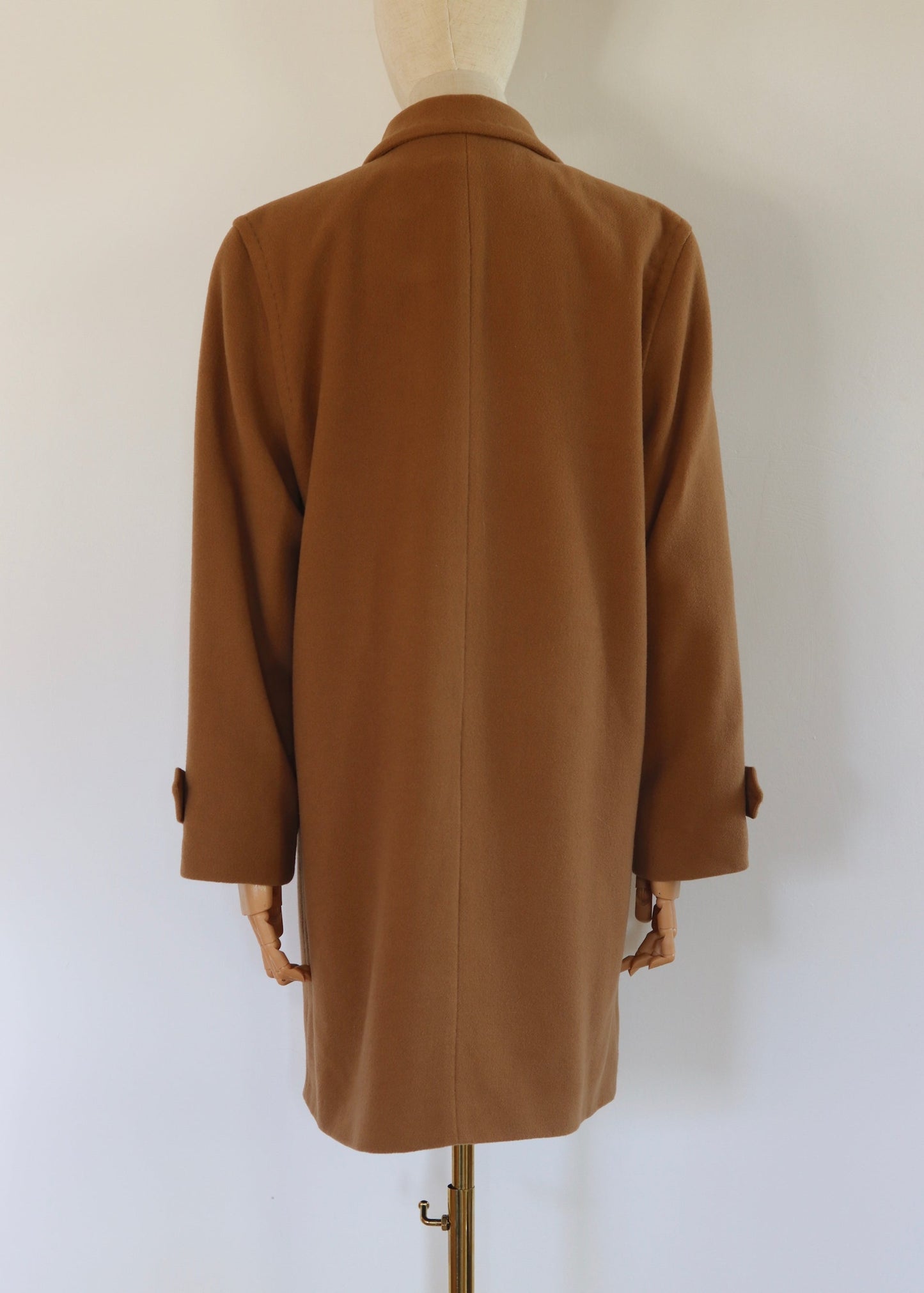 Double Breasted Camel Wool Cashmere Wool Blend Coat