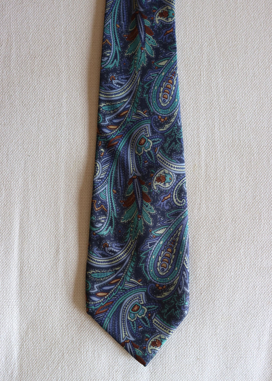 Liberty Blue Paisley Silk Tie