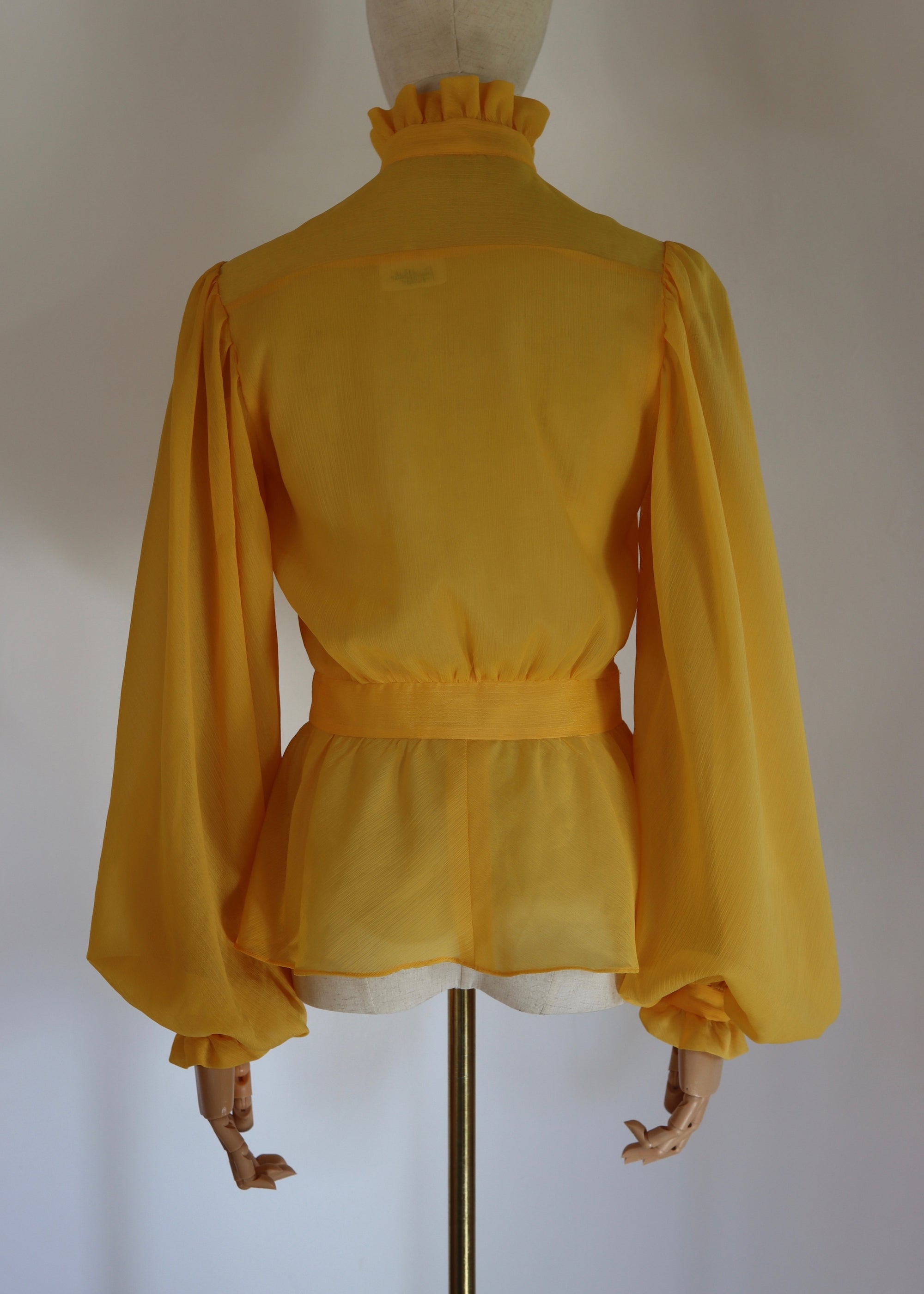 Balloon Sleeve Peplum Blouse | 1970s