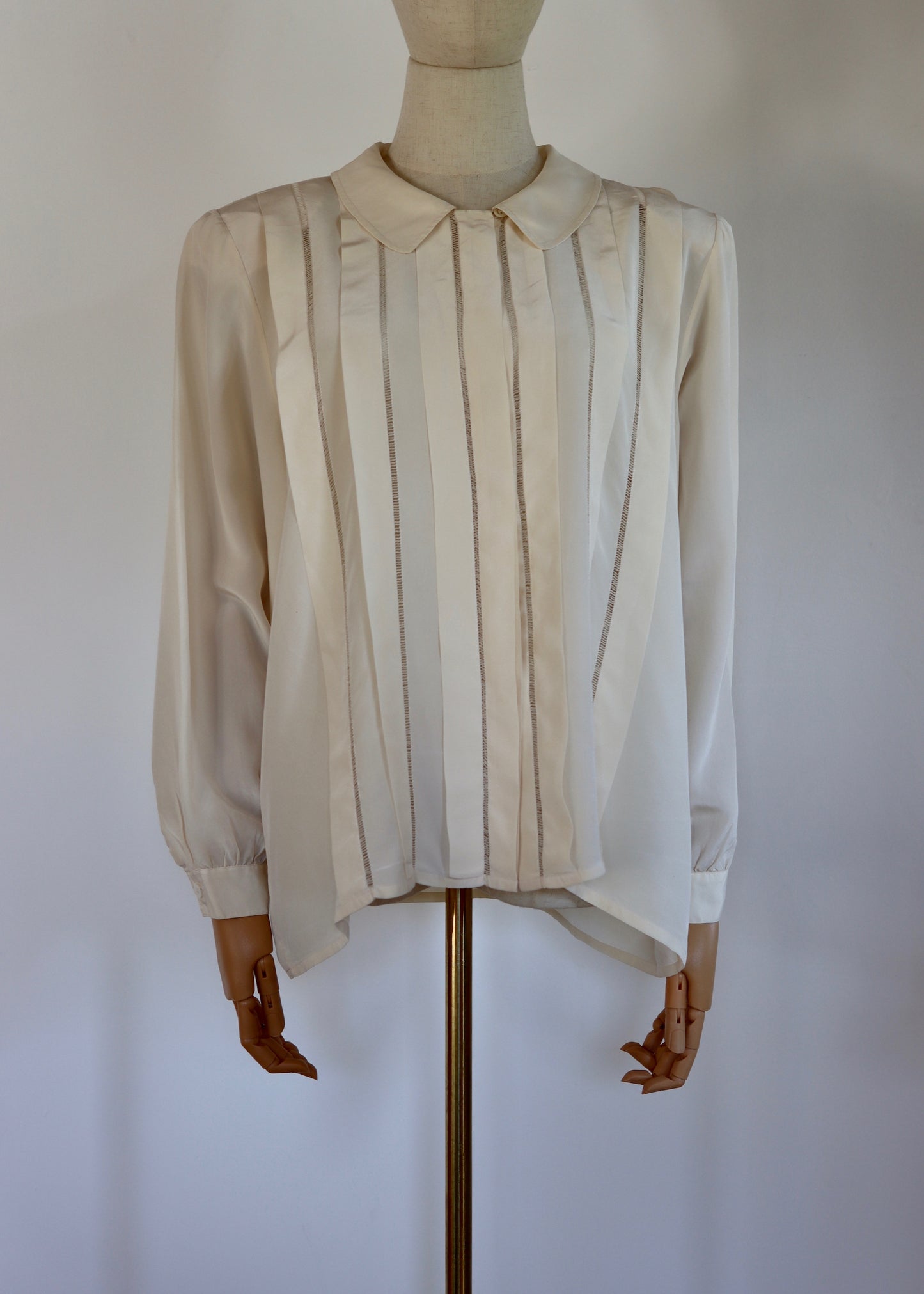 Pleated Silk Blouse | 1980s