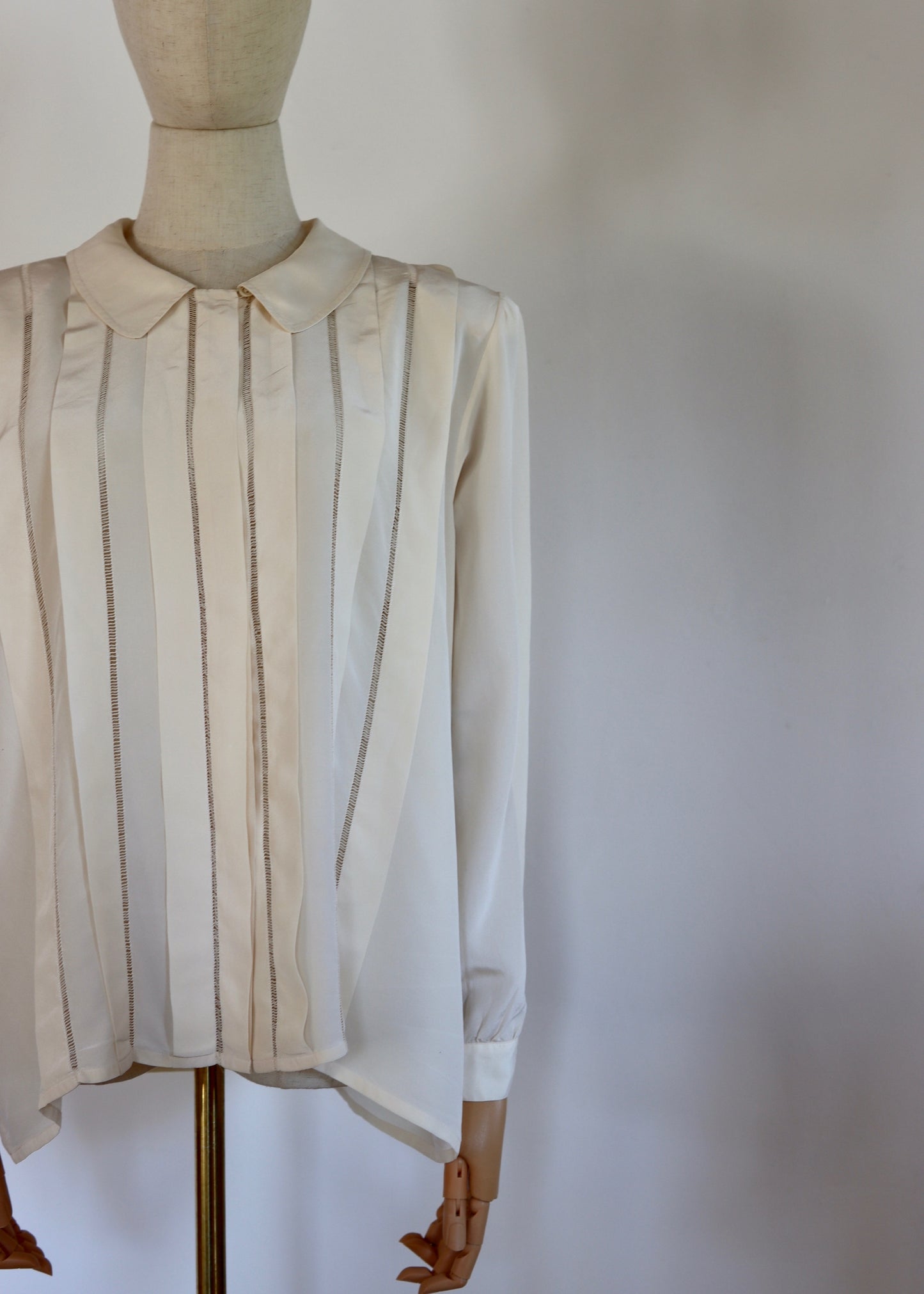 Pleated Silk Blouse | 1980s