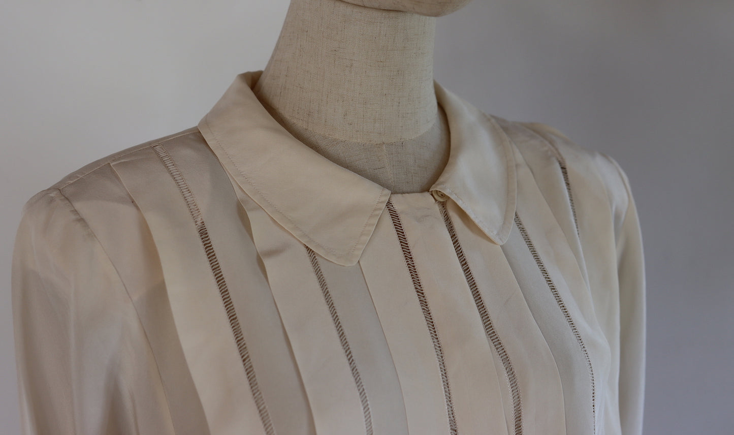 Pleated Silk Blouse | 1980s