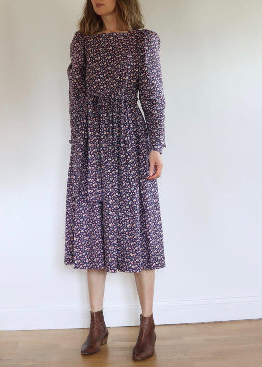 Laura Ashley Floral Dress | 1980s