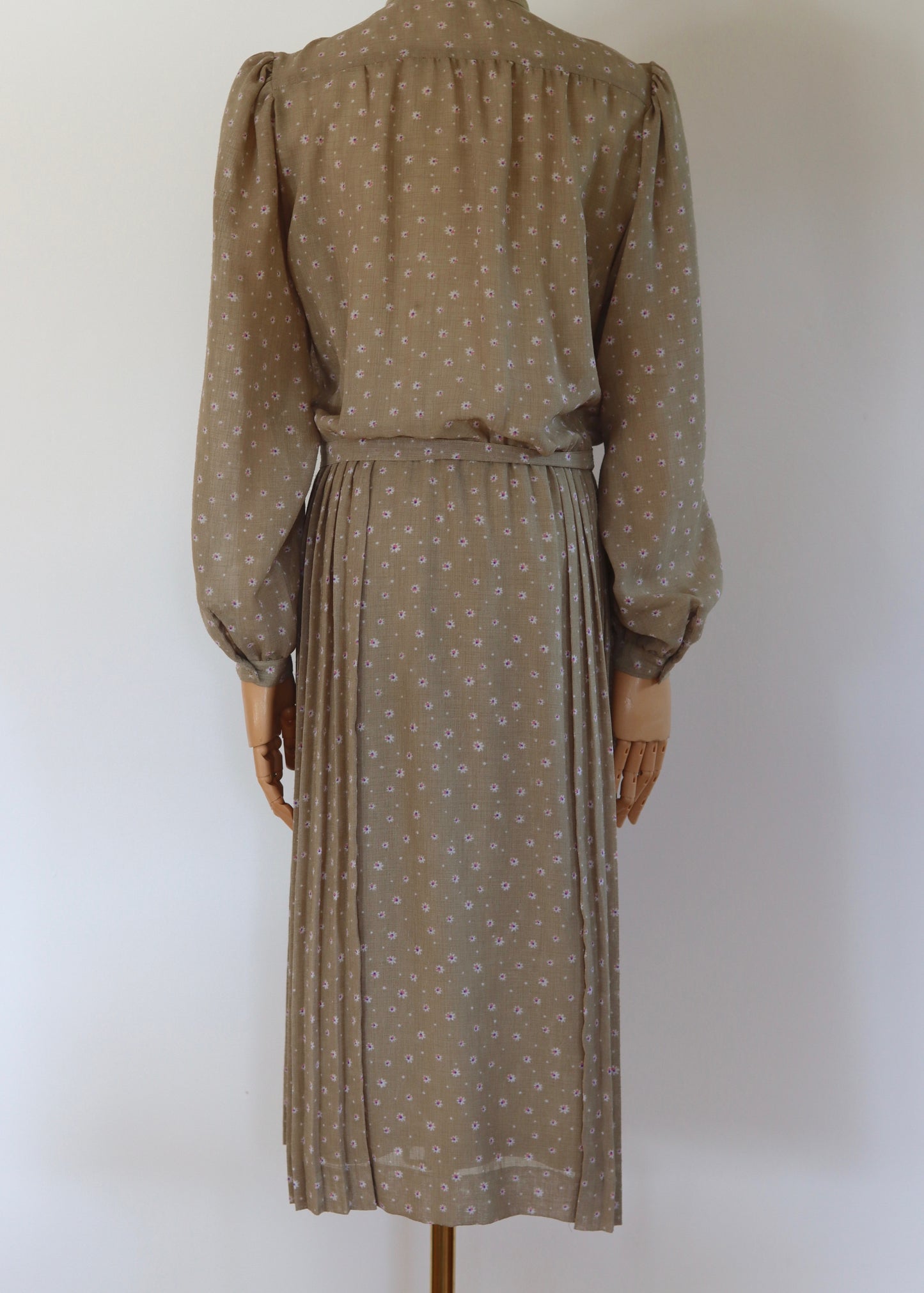 Rodier Paris 1970s Pleated Dress