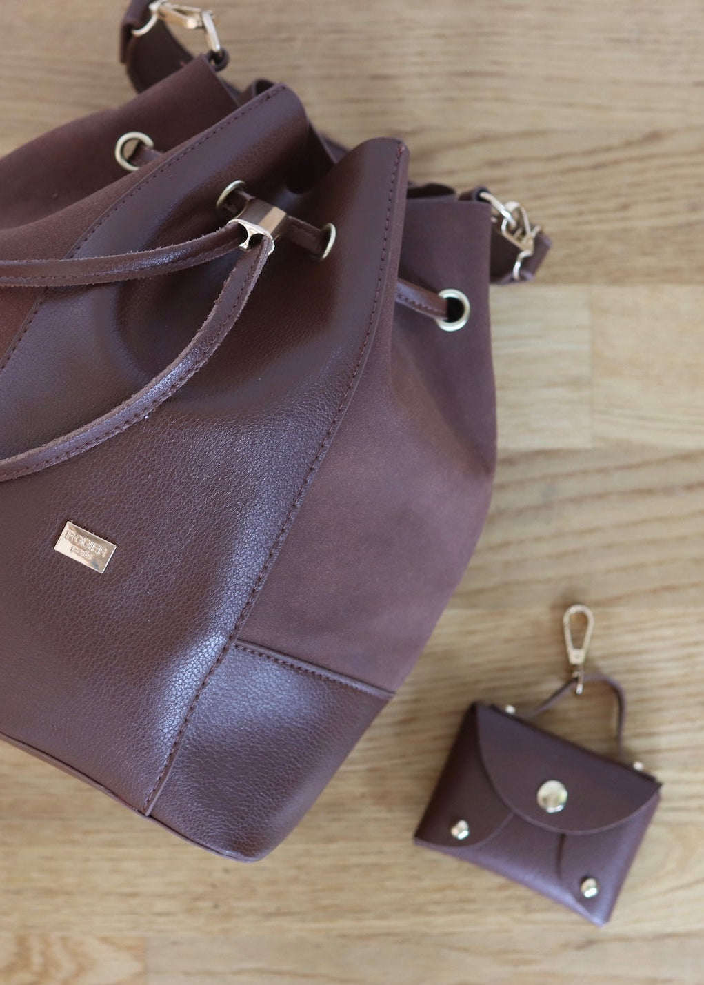 Rodier Paris Drawstring Bucket Bag