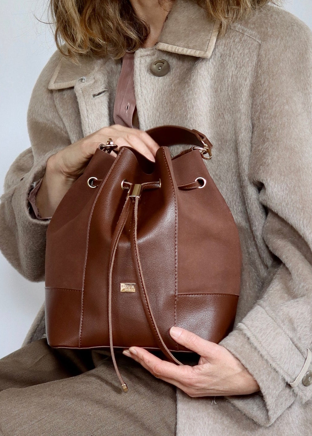 Rodier Paris Drawstring Bucket Bag
