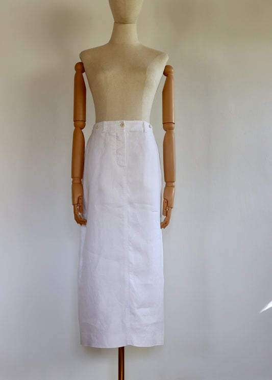 Margaret Howell | White Linen Skirt