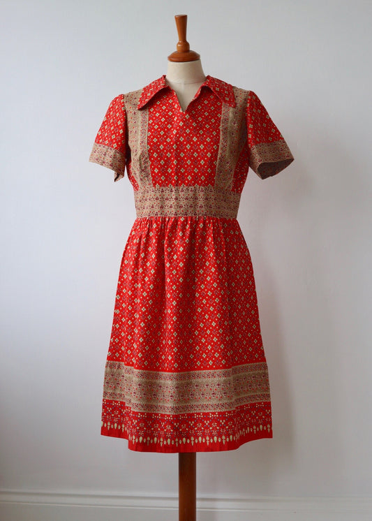 Vintage Handmade Folk Dress